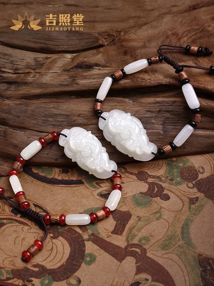 Ji Zhaotang Hetian Jade Pixiu Bracelet Ladies Bracelet Men's Pichu Natural Jade Jewelry Jewelry Gift for Couples