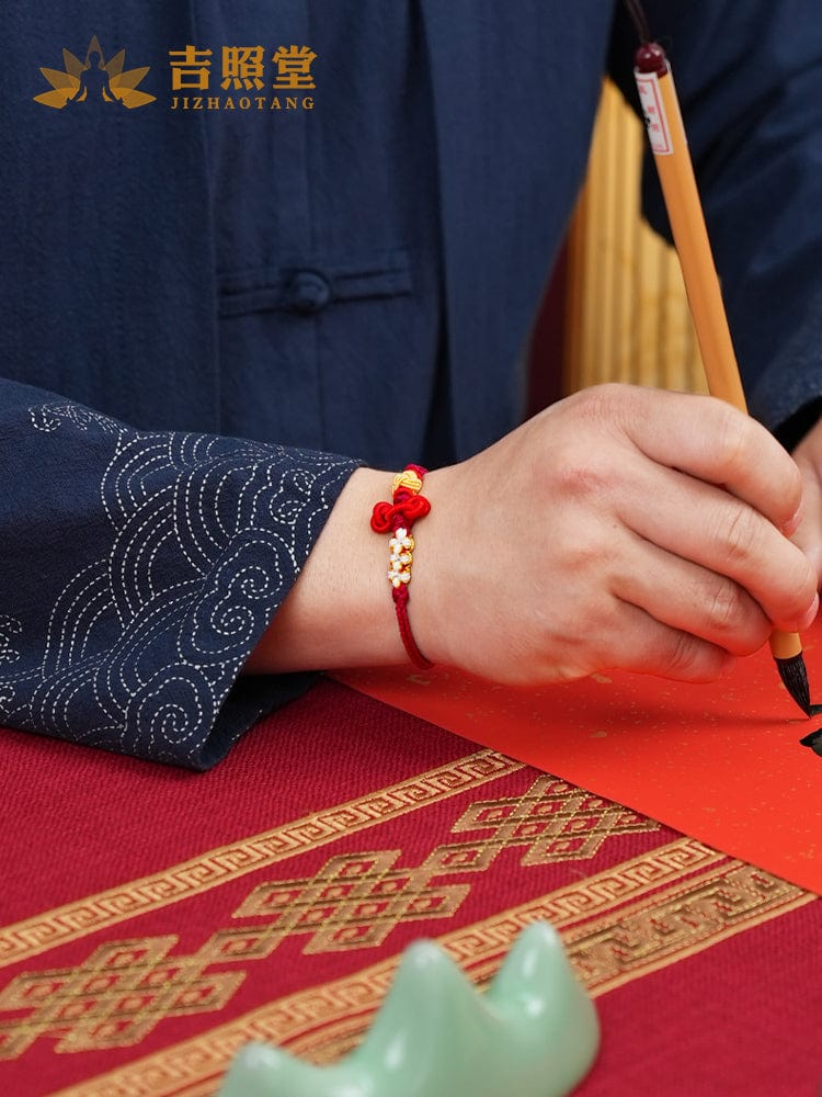 Going ashore cultural hand rope bracelet koi hand-woven red rope student red men's and women's inspirational gifts small gifts