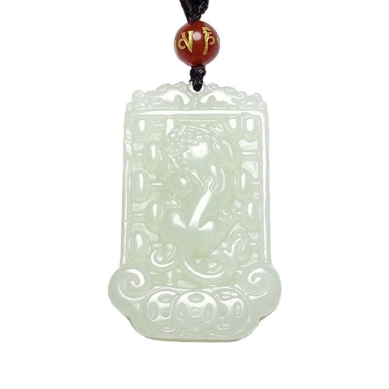 Hetian Jade Pixiu Pendant Abacus Couple Necklace Piqiu Hangtag Men's Gift Ladies Piqiu Jade Pendant Jade Pendant