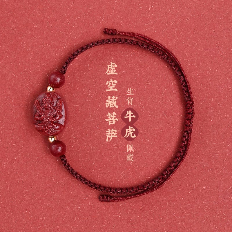 2023 Cinnabar Rabbit Red Hand Rope Red Rope Women's Bracelet Rabbit Year Men's Birth Buddha Manjusri Bodhisattva Samantabhadra Void Tibetan