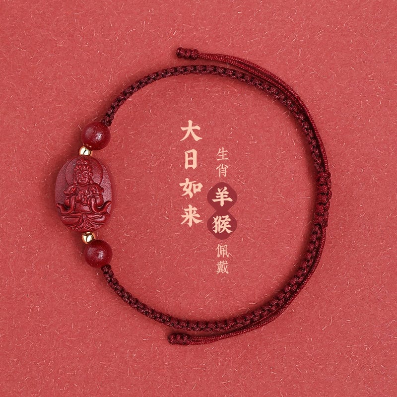 2023 Cinnabar Rabbit Red Hand Rope Red Rope Women's Bracelet Rabbit Year Men's Birth Buddha Manjusri Bodhisattva Samantabhadra Void Tibetan