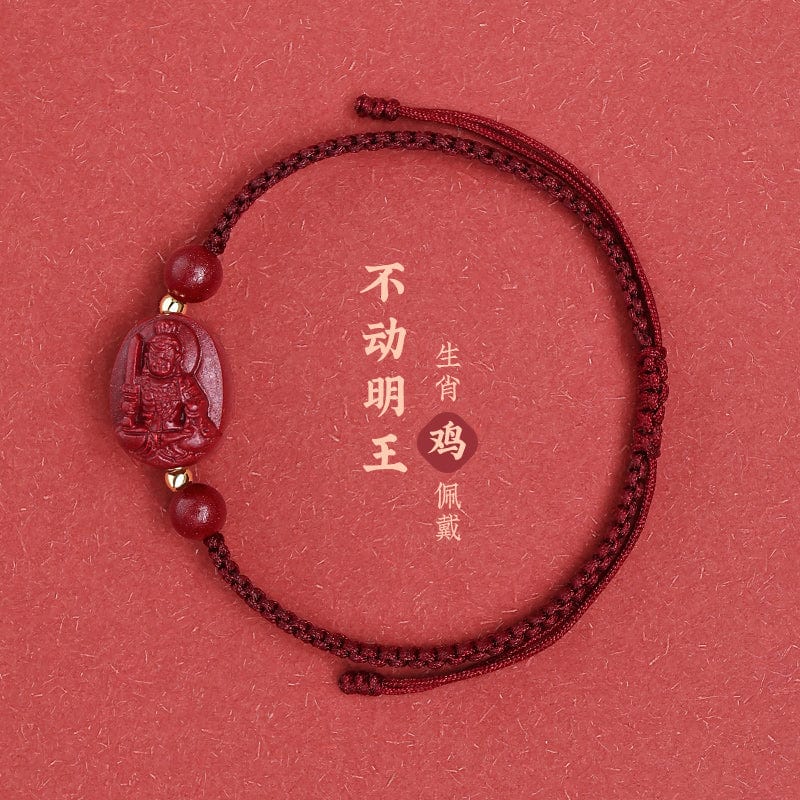 2023 Cinnabar Rabbit Red Hand Rope Red Rope Women's Bracelet Rabbit Year Men's Birth Buddha Manjusri Bodhisattva Samantabhadra Void Tibetan
