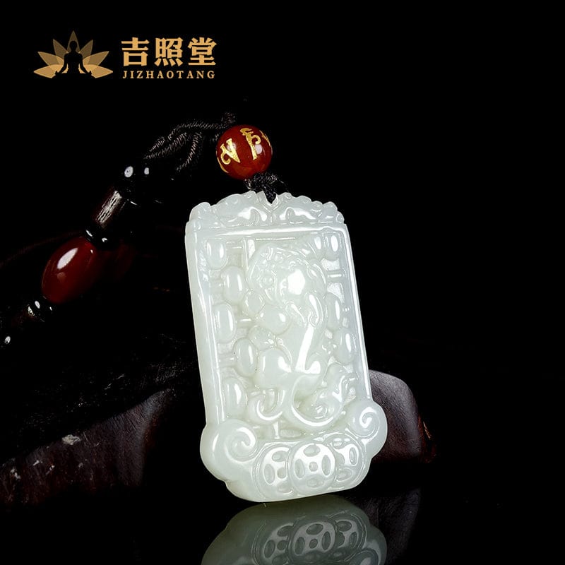 Hetian Jade Pixiu Pendant Abacus Couple Necklace Piqiu Hangtag Men's Gift Ladies Piqiu Jade Pendant Jade Pendant