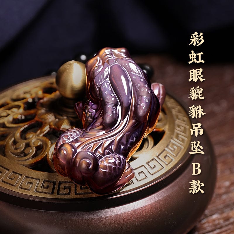 Rainbow Eye Obsidian Pixiu Pendant Pixiu Overlord Pixiu Necklace Pendant Pichu Pendant Couple Men and Women