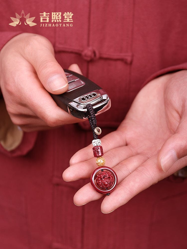 Ji Zhaotang Vermilion Pixiu Key Chain Car Accessories Creative Key Chain Pendant Men's High-end Women's Jewelry
