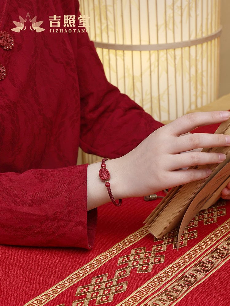 2023 Cinnabar Rabbit Red Hand Rope Red Rope Women's Bracelet Rabbit Year Men's Birth Buddha Manjusri Bodhisattva Samantabhadra Void Tibetan