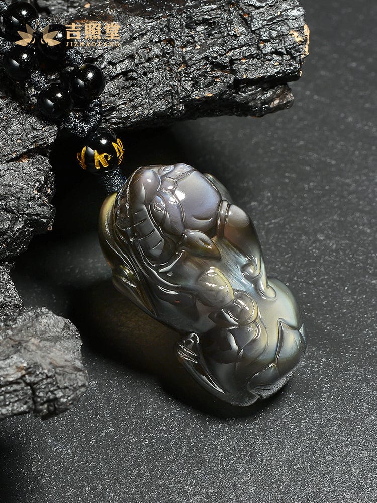 Rainbow Eye Obsidian Pixiu Pendant Men's Overlord Necklace Pendant Neck Ornament Gift Pichu Pixiu Single Pendant