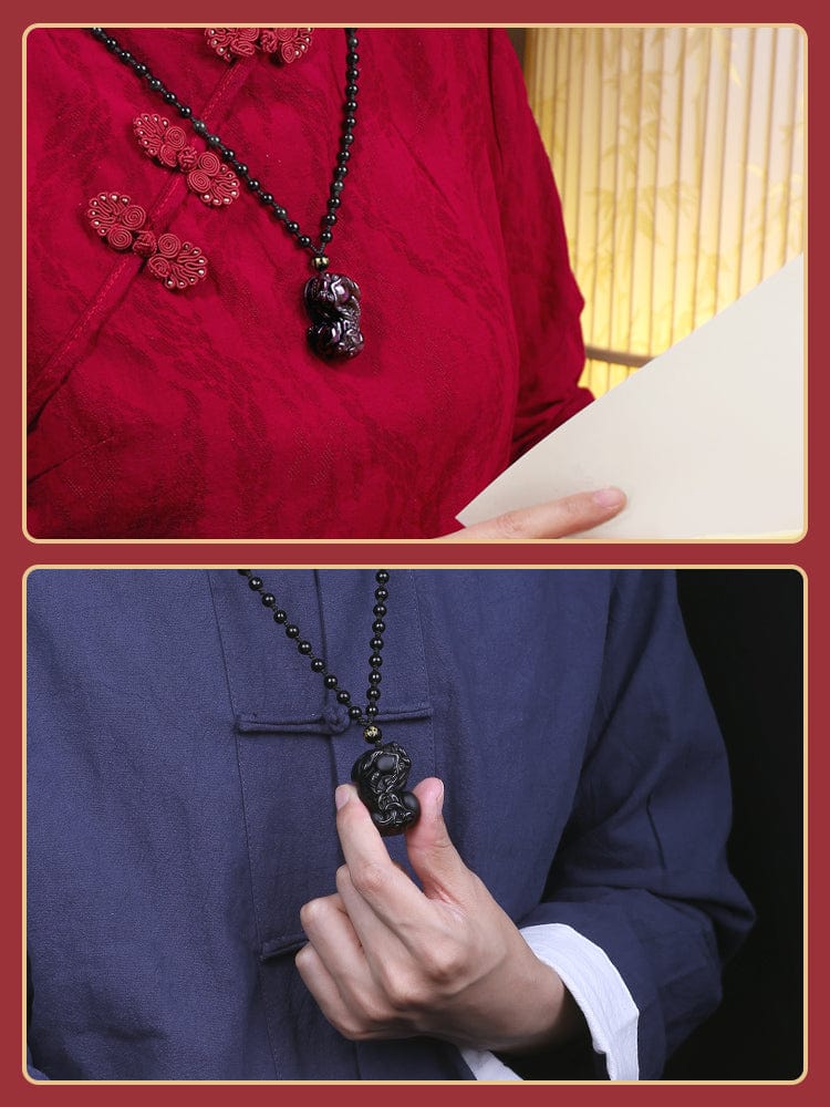 Rainbow Eye Obsidian Pixiu Pendant Pixiu Overlord Pixiu Necklace Pendant Pichu Pendant Couple Men and Women