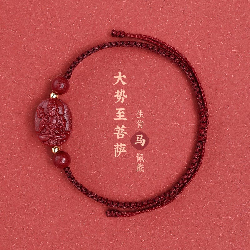 2023 Cinnabar Rabbit Red Hand Rope Red Rope Women's Bracelet Rabbit Year Men's Birth Buddha Manjusri Bodhisattva Samantabhadra Void Tibetan