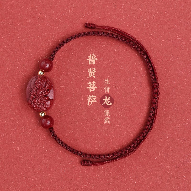 2023 Cinnabar Rabbit Red Hand Rope Red Rope Women's Bracelet Rabbit Year Men's Birth Buddha Manjusri Bodhisattva Samantabhadra Void Tibetan 