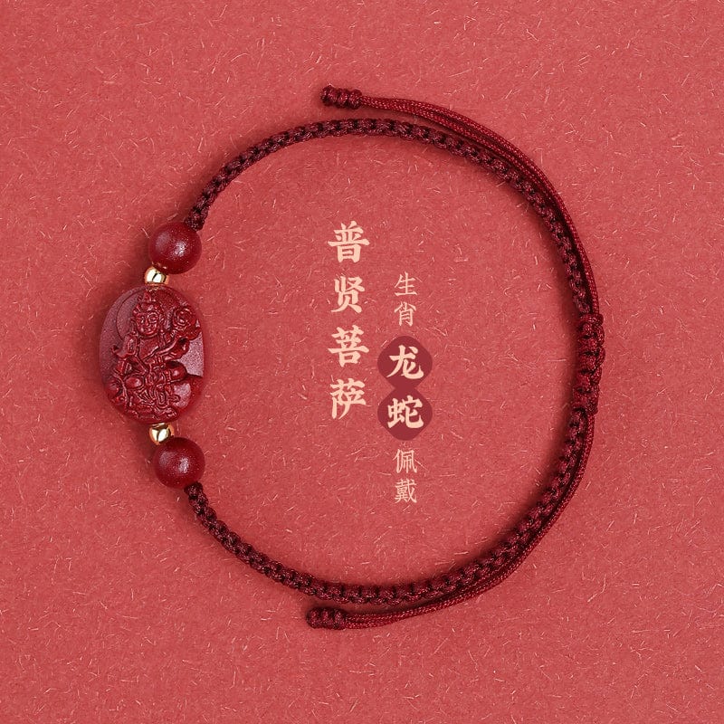 Ji Zhaotang cinnabar red hand rope red braided natal Buddha bracelet men's Manjushri Bodhisattva hand string female hand decoration gift 