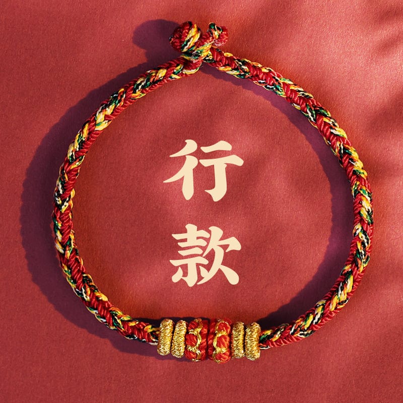 Koi go ashore red rope braided red hand rope bracelet girls small gift inspirational gift men's King Kong knot female students 