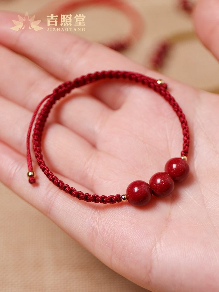 Ji Zhaotang cinnabar red hand rope Wenchang knot red bracelet male couple three plants gift red rope bracelet hand decoration girl 