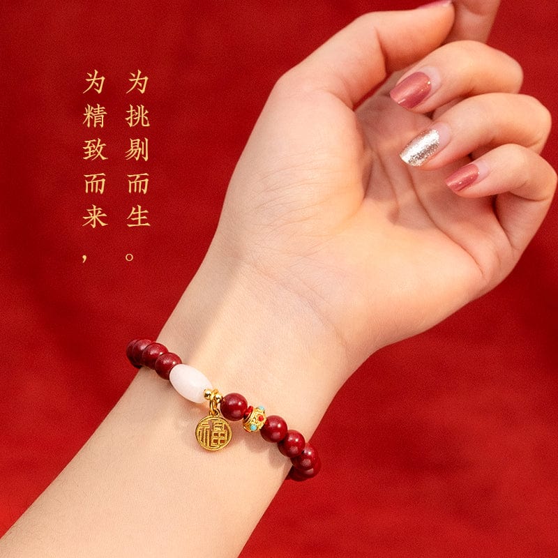 Cinnabar Bracelet Bracelet Bracelet Ladies Raw Ore Genuine Women's Models Pure Natural Premium Raw Red Purple Gold Sand Men's Models 