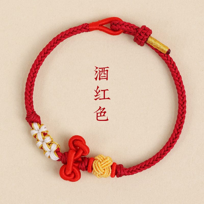 Going ashore cultural hand rope bracelet koi hand-woven red rope student red men's and women's inspirational gifts small gifts 