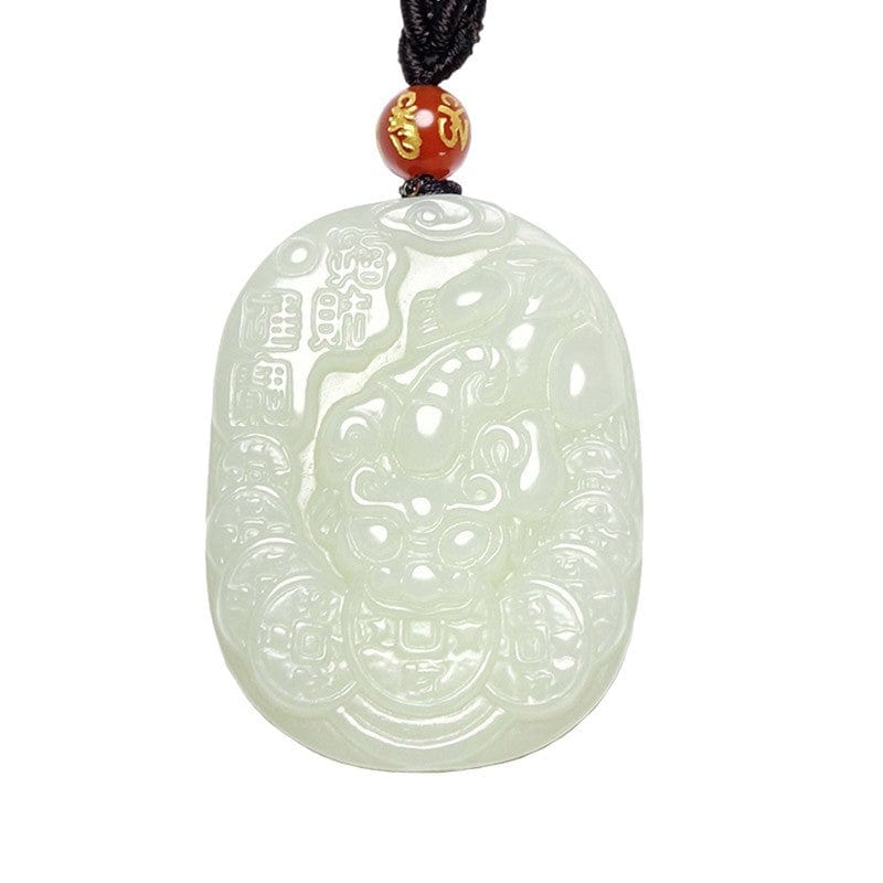 Hetian Jade Pixiu Pendant Couple Necklace Pixiu Men's Overlord Jade Ladies Pixiu Piqiu Pendant Pendant 