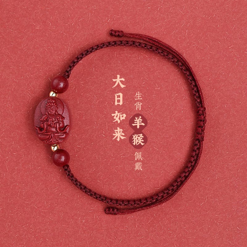 2023 Cinnabar Rabbit Red Hand Rope Red Rope Women's Bracelet Rabbit Year Men's Birth Buddha Manjusri Bodhisattva Samantabhadra Void Tibetan 